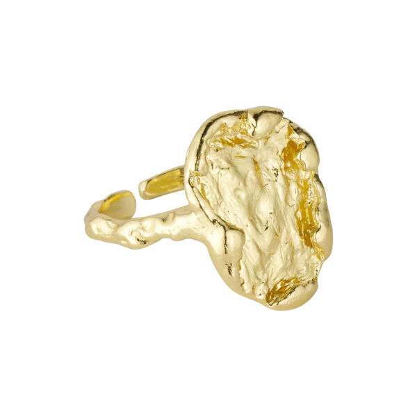 Delilah ring w. foil top, gold plated, Pure by Nat
