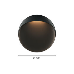 Flindt Wall Lamp Ø 30, black texture, Louis Poulsen