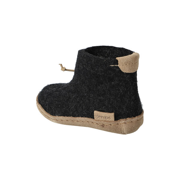 Felt Ankle Shoe Kids, charcoal Felt Ankle Shoe Kids, charcoal, Glerups