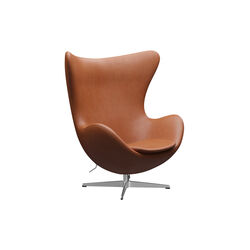 Egg™ 3316 Lounge Chair, Grace walnut/satin brushed aluminium, Fritz Hansen