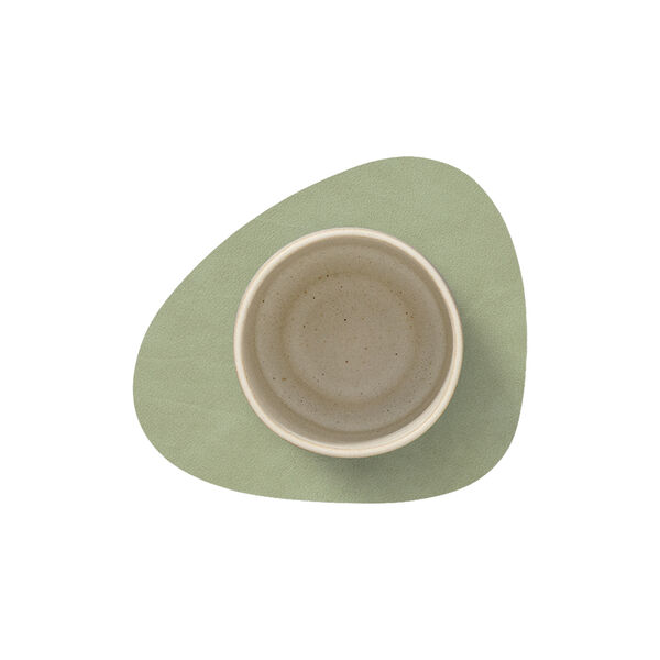 Nupo glass mat Curve, olive green, LIND DNA