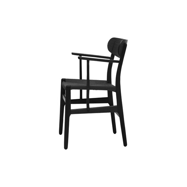 CH26 Dining Chair, black lacquered oak/black, Carl Hansen & S&oslash;n
