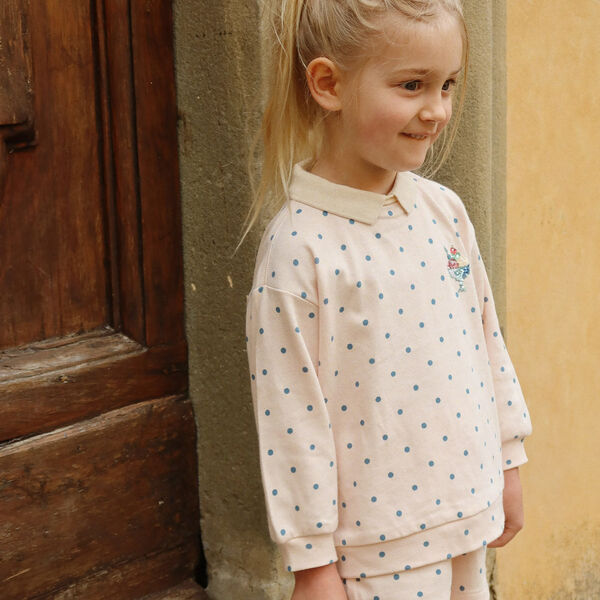 Spotty LS Polo, rosewater dot, Konges Sl&oslash;jd