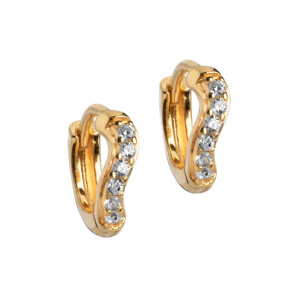 Sparkling Curve Small Hoops Sparkling Curve Small Hoops, ENAMEL Copenhagen