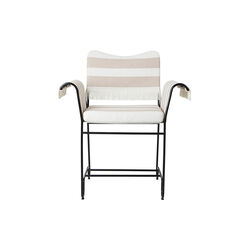 Tropique Dining Chair with Fringes, Leslie Stripe Limonta 40/classic black, GUBI