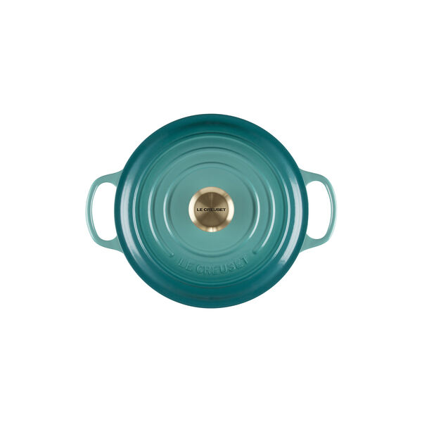 Signature round cast iron pot &Oslash; 24 cm, bleu riviera, Le Creuset