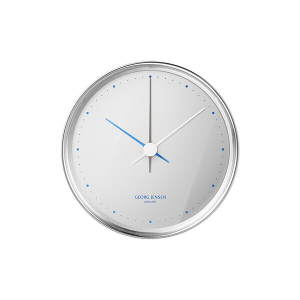 Koppel Wall Clock, polished steel, Georg Jensen