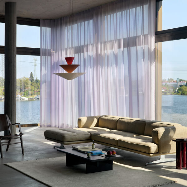 Gio LN15 Pendant, vermilion red/dark burgundy/ecru white, &Tradition