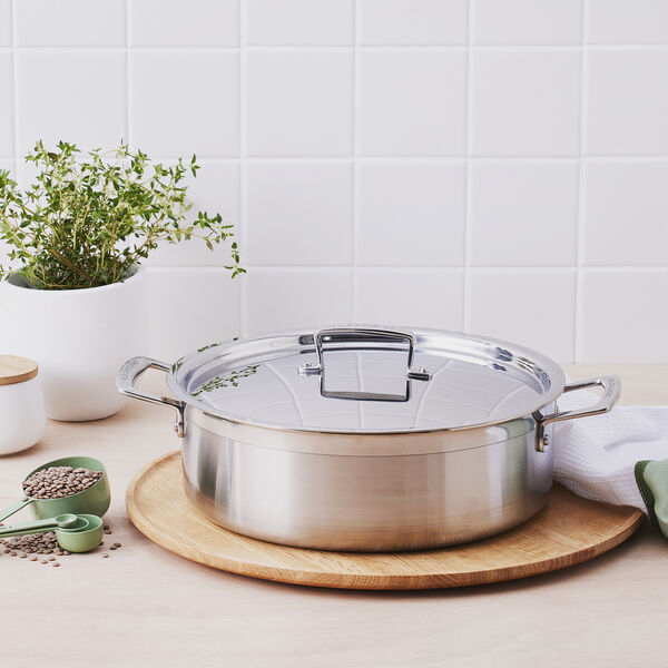 3-PLY Shallow Casserole with Lid &Oslash; 28 cm, Le Creuset