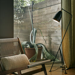 Gräshoppa Floor Lamp, black glossy, GUBI