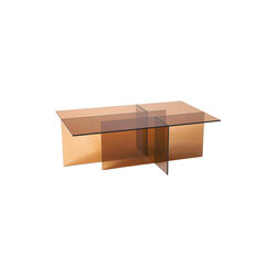 Anouk Glass Coffee Table, brown transparent, Westwing Collection