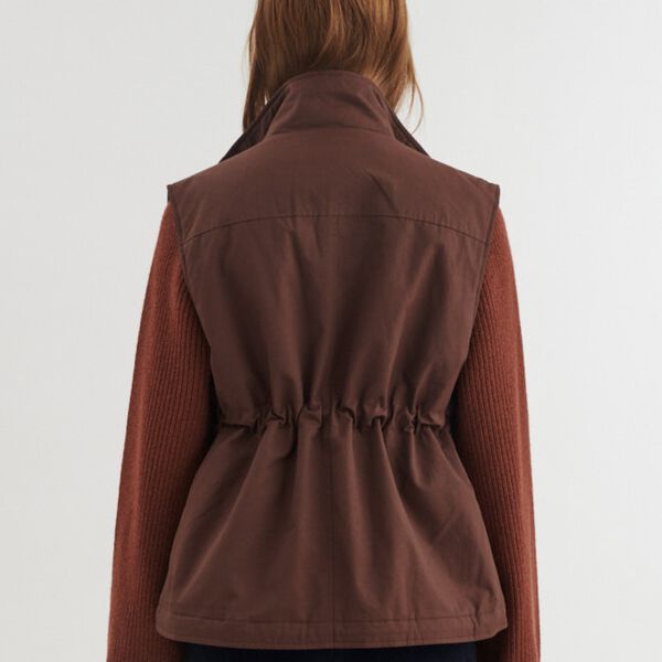 Asani Vest, chicory coffee, Basic Apparel