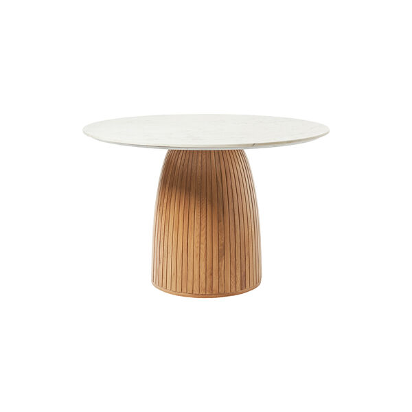 Nelly Round Dining Table, white marble, Westwing Collection