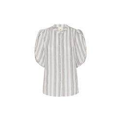 418HMTulin shirt, walnut stripe, Heartmade