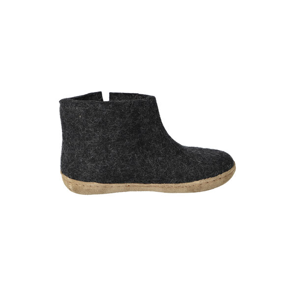 Felt Ankle Shoe Junior, charcoal Felt Ankle Shoe Junior, charcoal, Glerups