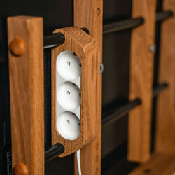 Socket (Stand), oiled oak/ white, KRISTIAN JUUL