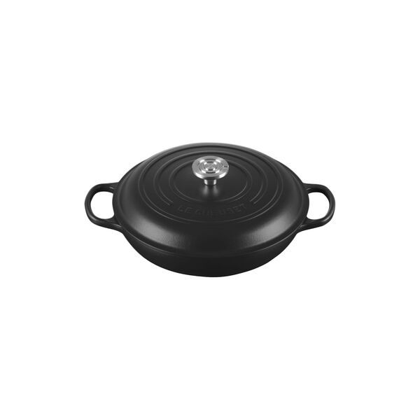 Signature Round Braiser | 30 cm | Matte Black, Le Creuset