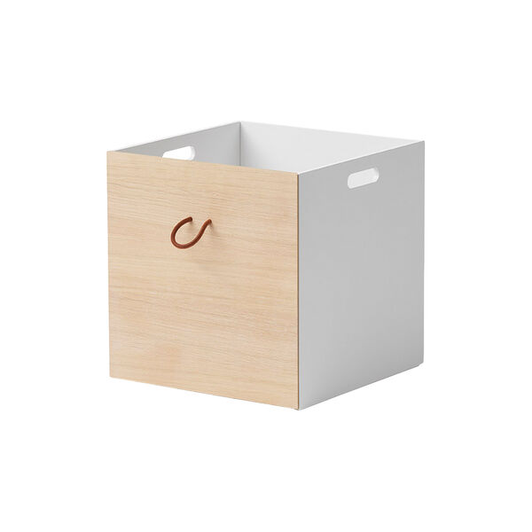 3 Wood Boxes, white/oak, Oliver Furniture