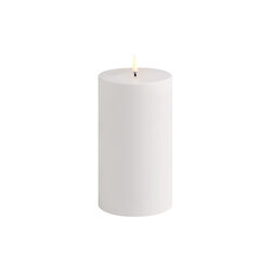 LED Outdoor Pillar Candle 18 cm, white, Uyuni Lighting
