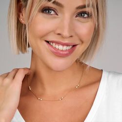 OPHELIA NECKLACE, gold/diamond/freshwater pearls, Spirit Icons