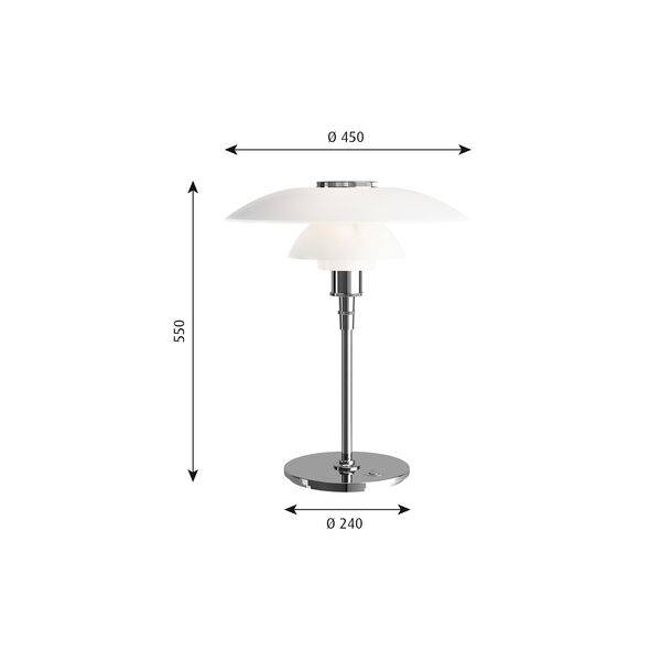 PH 4½-3½ Glass Table Lamp, Louis Poulsen