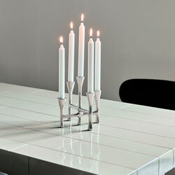 HDTristy Candle stand, silver finish, House Doctor