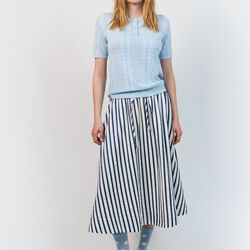 AlaiaLL Polo Knit S/S, light blue, Lollys Laundry