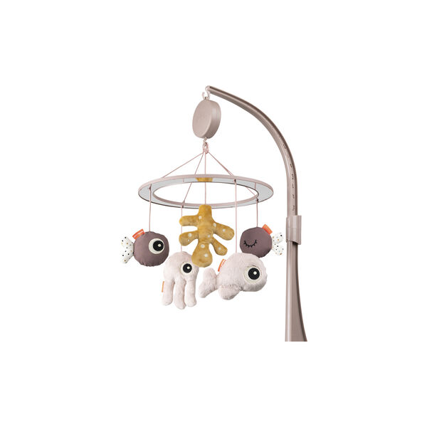 Sea Friends Musical Mirror Mobile, powder, Done by Deer