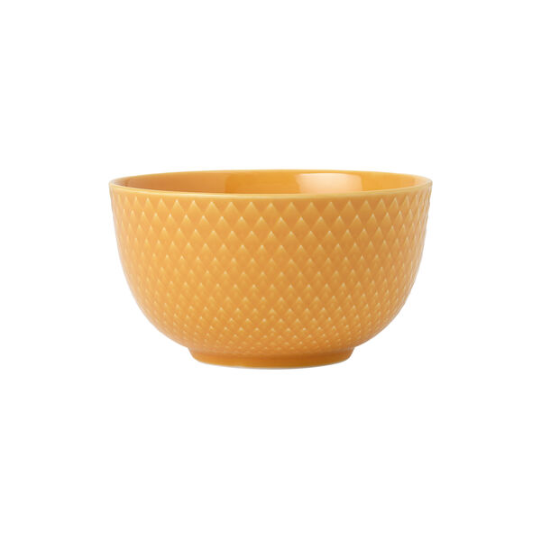 Rhombe Color Bowl, yellow, Lyngby Porcel&aelig;n