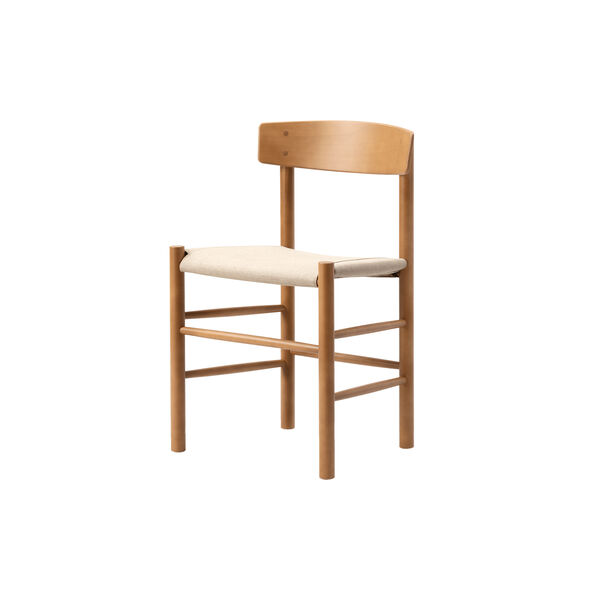 J39 Mogensen Chair with Seat Upholstery, vintage lacquered/natural canvas, Fredericia Furniture