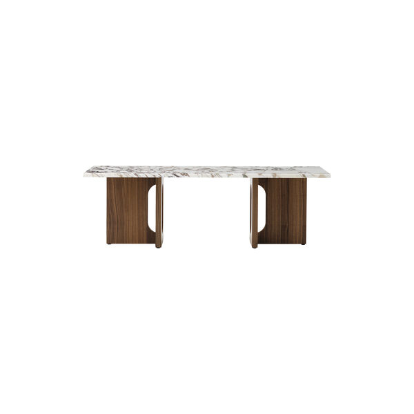 Androgyne Lounge Table | Walnut/Calacatta Viola, Audo Copenhagen