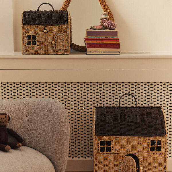 Casu Storage Houses | Set Of 2 | Natural/Dark Brown | Storage, Ferm Living