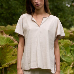 411HMTikan blouse, snow dune, Heartmade