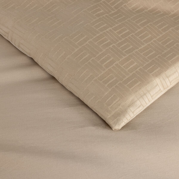 Lattice Duvet Cover, sesame, BOSS Home