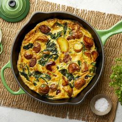 Signature cast iron deep skillet &Oslash; 26 cm, bamboo green, Le Creuset