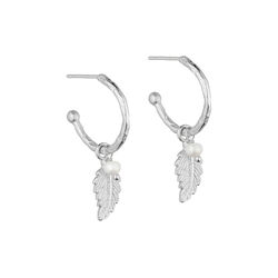 Linn hoops w. pendant, silver plated, Pure by Nat