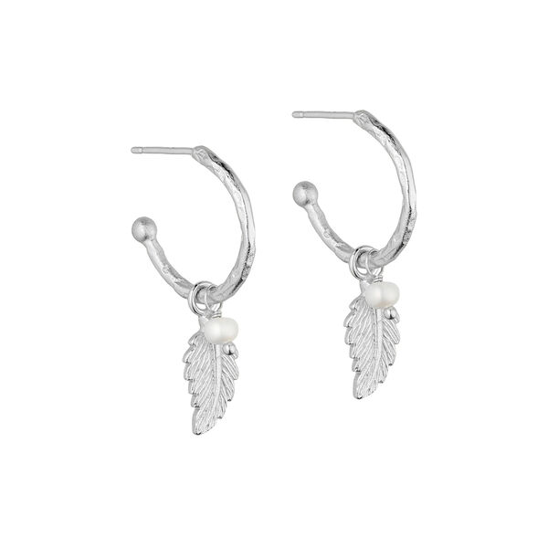 Linn hoops w. pendant, silver plated, Pure by Nat