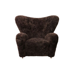 The Tired Man Lounge Chair & Ottoman| Dark Stained Oak/Espresso, Audo Copenhagen