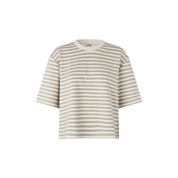 Emrys-M T-shirt, island fossil sugar stripe, mbyM