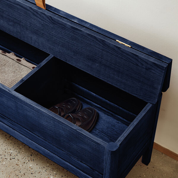 A Line Storage Bench, indigo blue, Form & Refine