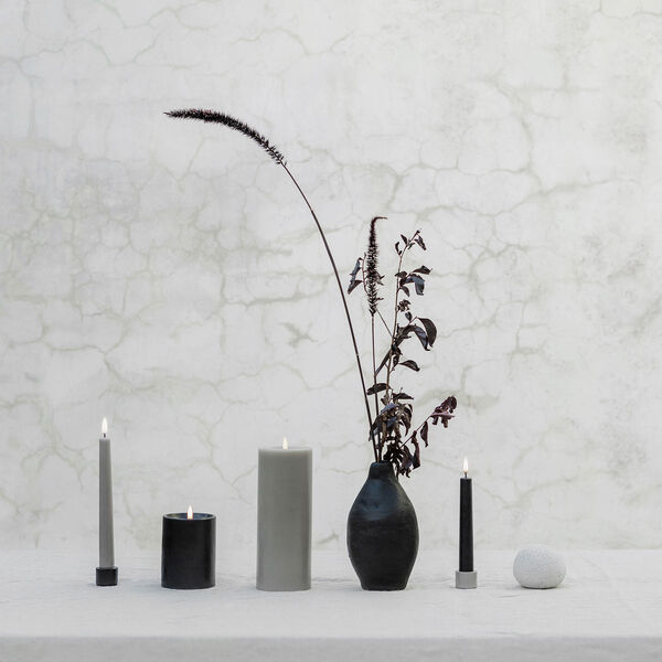 LED Classic Taper Candle 20 cm 2 pcs, sandstone, Uyuni Lighting