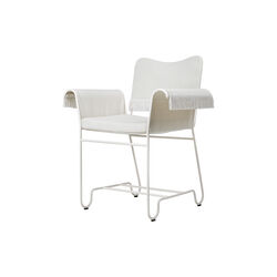 Tropique Dining Chair with Fringes, Leslie Limonta 06/classic white semi matt, GUBI