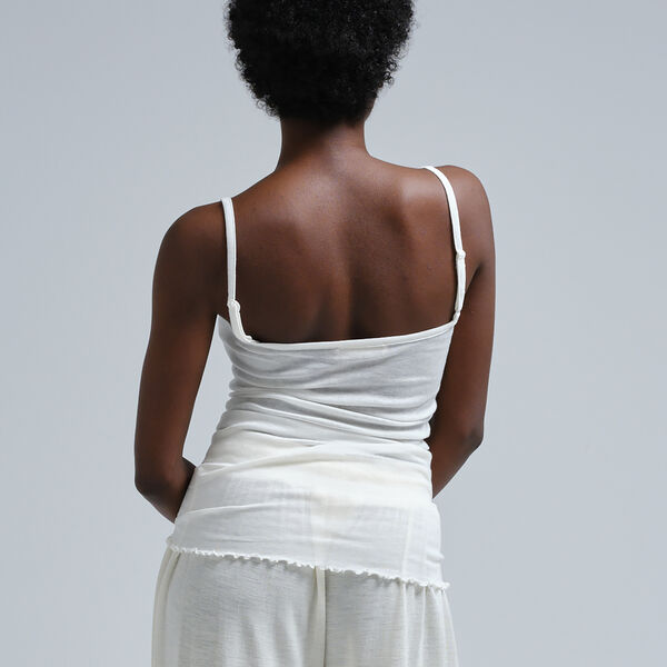 Cotton Spaghetti Top, off-white, Seamless Basic