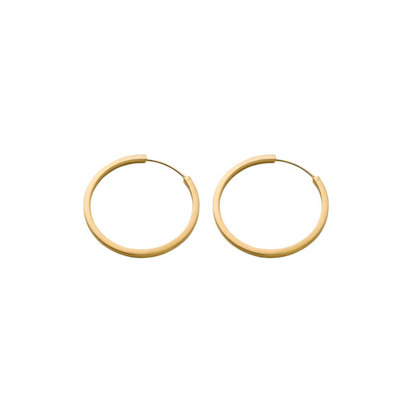 Circle&nbsp;Line&nbsp;Hoops medium, gold plated, Pernille Corydon Jewellery