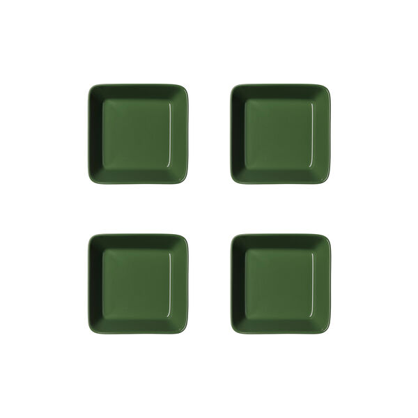 Teema Square Dish 4 pcs, hunter green, Iittala