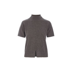Kumo cashmere short sleeve blouse, shark melange, BITTE KAI RAND