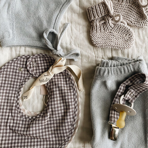 Pacifier Clip, mini check Pacifier Clip, mini check, Lalaby