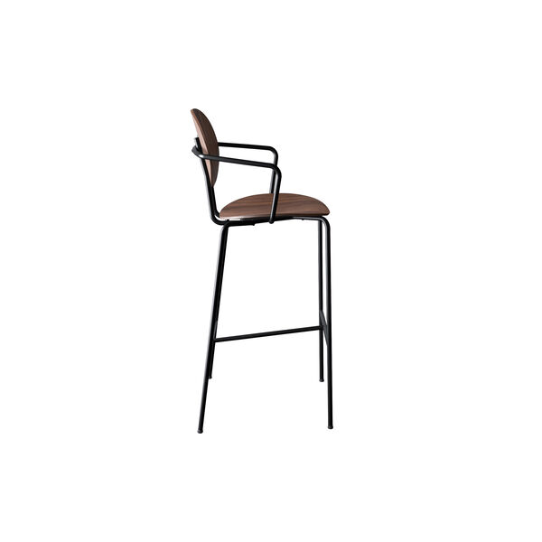 PIET HEIN Bar Chair with Arms, oiled walnut, Sibast Furniture