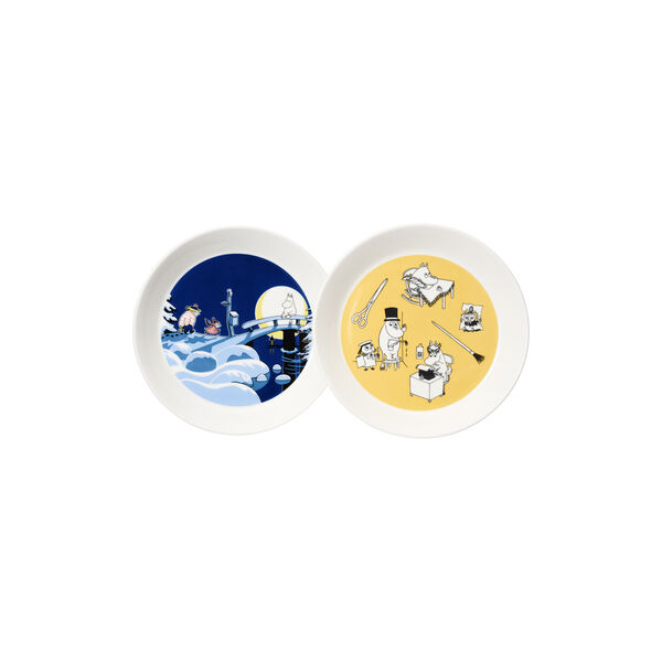 Winter Plate 2022: Office & Winter Night 2 pcs Winter Plate 2022: Office & Winter Night 2 pcs, Moomin Arabia
