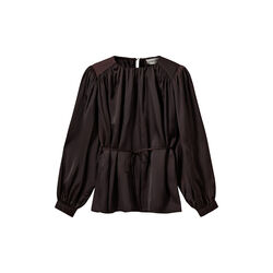 MARTHEASW BALLOON SLEEVE BLOUSE, dark plum, Sofie Schnoor